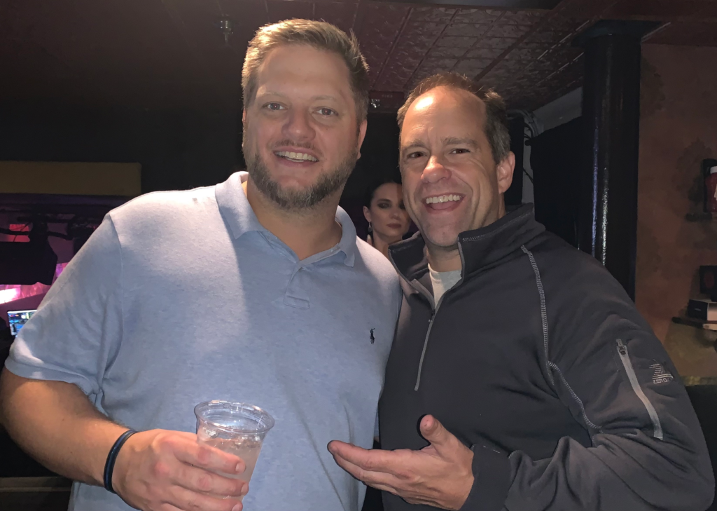 Tommy Donovan backstage with Derrick Stroup