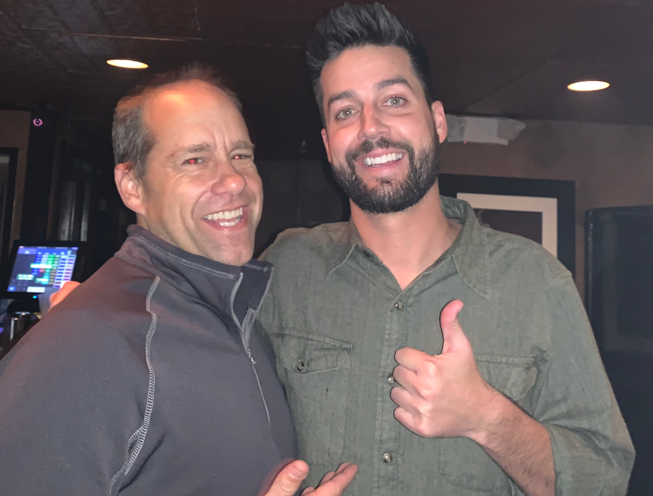 Tommy Donovan backstage with John Crist