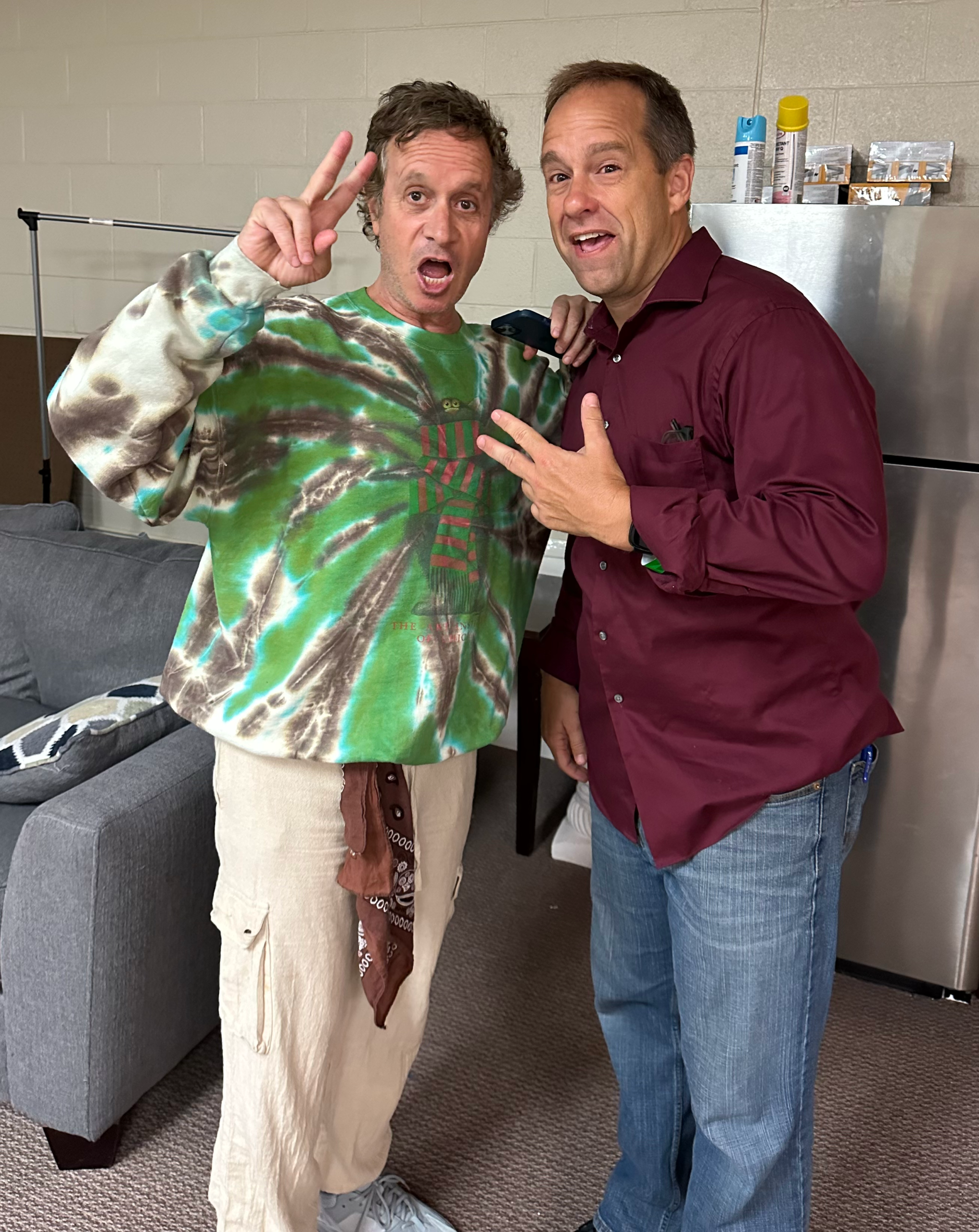 Tommy Donovan backstage with Pauly Shore